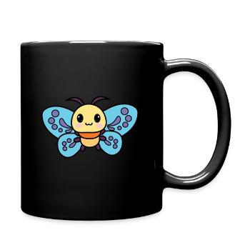 Reina le papillon - Mug uni - noir - Droite