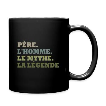 Cadeau pour Père l'homme, le mythe, la légende. - Mug uni - noir - Droite