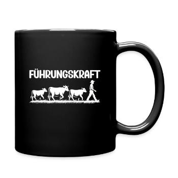 Landwirt Bauer Viehzüchter Milchbauer Geschenkidee - Tasse einfarbig - Schwarz - Rechts