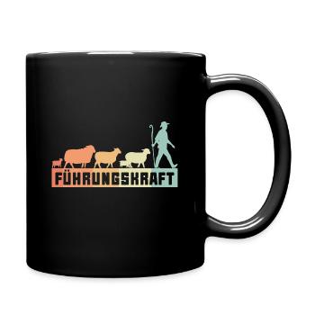 Führungskraft Schafe Hirte Geschenkidee Humor - Tasse einfarbig - Schwarz - Rechts