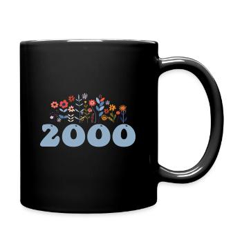 2000 Floral Pattern 2000 Floral Theme Flowers 2000 - Full Colour Mug - black - Right