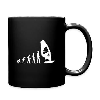 Windsurfing Windsurfen Evolution Windsurfer Surfen - Tasse einfarbig - Schwarz - Rechts