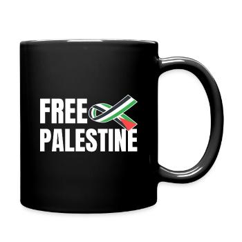 Free Palestine Palästina Frieden - Tasse einfarbig - Schwarz - Rechts