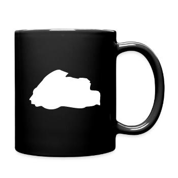 Bhutan map flag - Full Colour Mug - black - Right