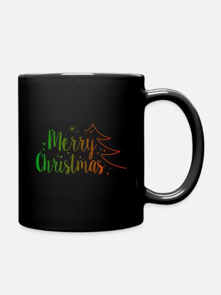 merry christmas - Tasse einfarbig - Schwarz