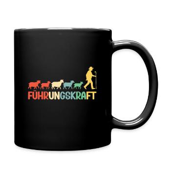 Führungskraft Schafe Hirte Geschenkidee Lustig - Tasse einfarbig - Schwarz - Rechts