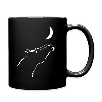 cheval de lune - Mug uni - noir - Droite