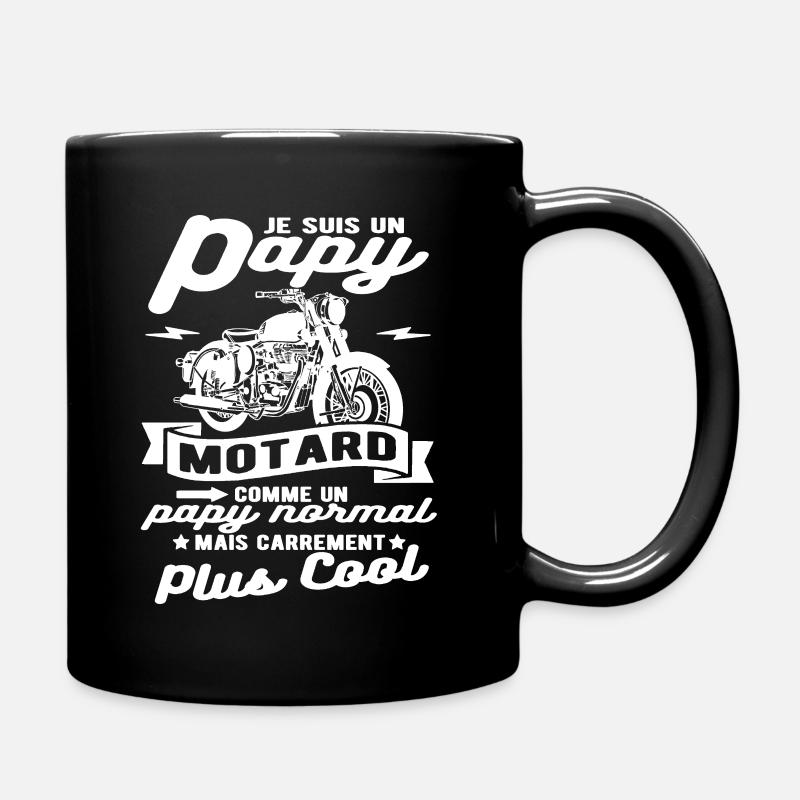 Papy motard moto - Mug uni - noir