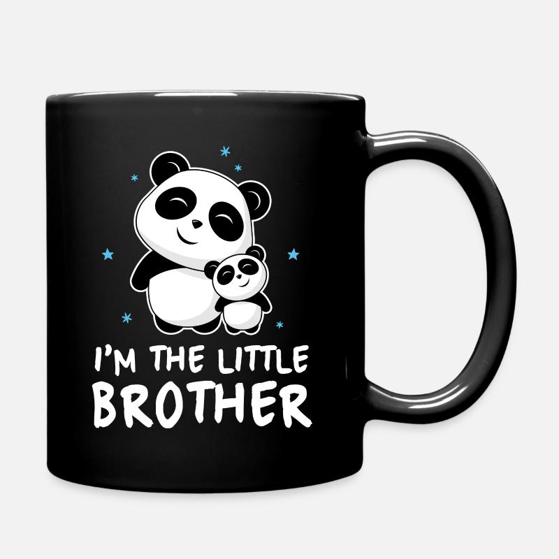 Je suis le petit frère - Petit frère Panda - Mug uni - noir