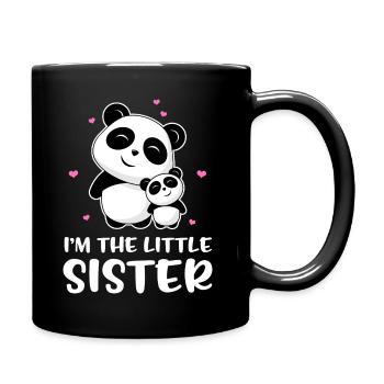 I'm The Little Sister - Kleine Panda Schwester - Tasse einfarbig - Schwarz - Rechts