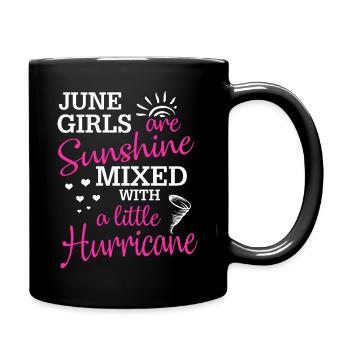 June Girls sont ensoleillées avec un ouragan - Mug uni - noir - Droite