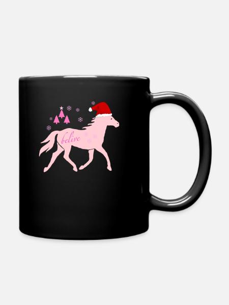 Un cheval pour noel - Mug uni - noir