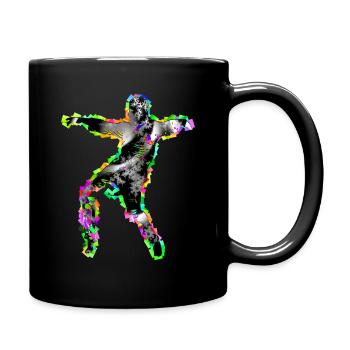 Fractal & Rainbow, Nerd Gift, Dancer & Colorful - Full Colour Mug - black - Right