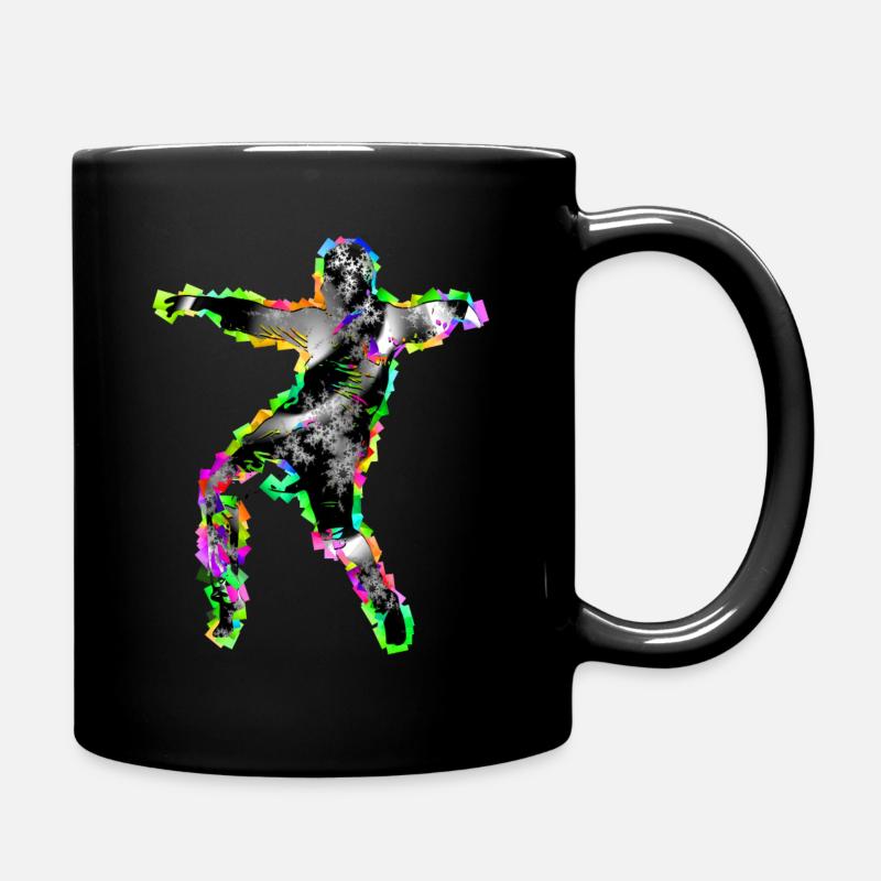 Fraktal & Arc-en-ciel, nerd cadeau, danseur & coloré - Mug uni - noir