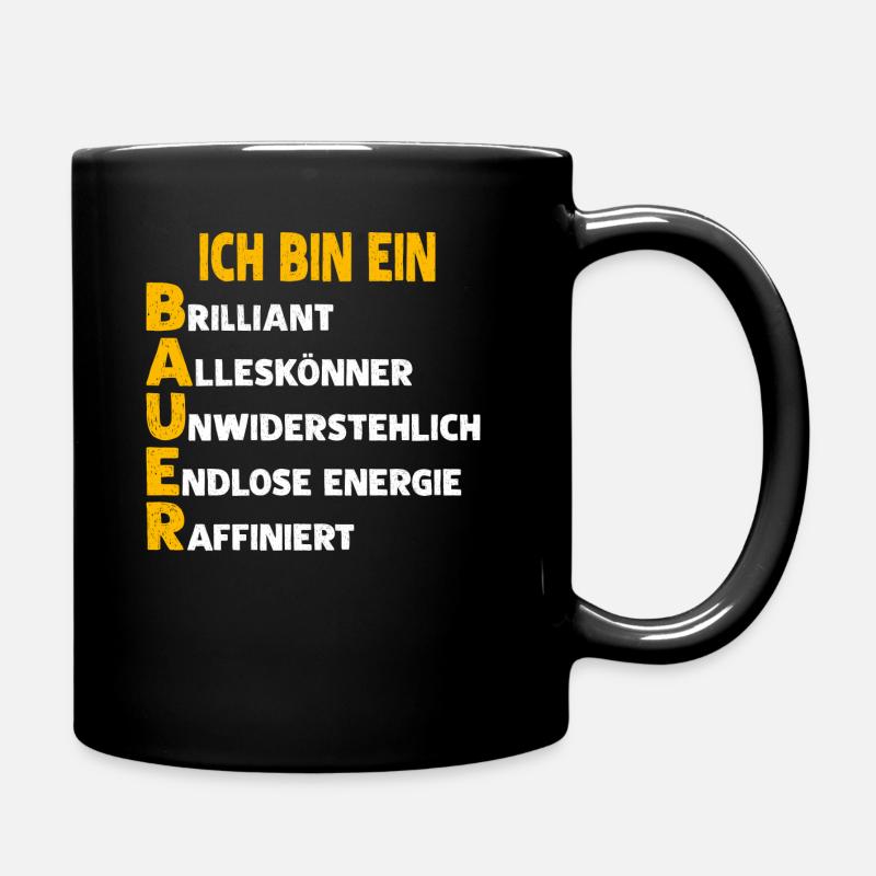 ICH BIN EIN BAUER - Tasse einfarbig - Schwarz