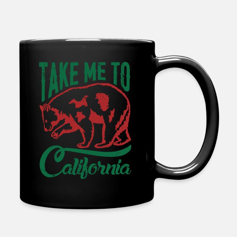 Vintage Retro California Grizzly Bear Gift - Tasse einfarbig - Schwarz