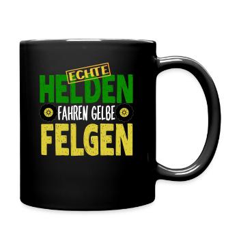 ECHTE HELDEN FAHREN GELBE FELGEN - Tasse einfarbig - Schwarz - Rechts