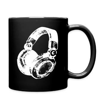 DJ Headset - Tasse einfarbig - Schwarz - Rechts