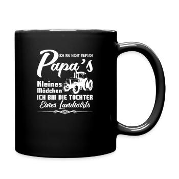 Lustiges Landwirt Shirt PAPA TOCHER - Tasse einfarbig - Schwarz - Rechts