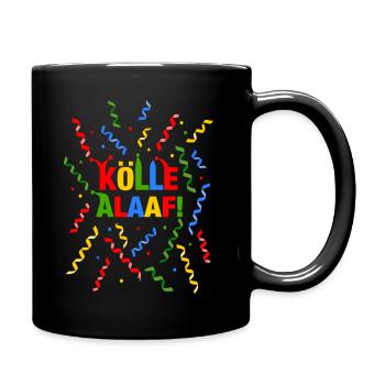 Kölle Alaaf Luftschlangen Karneval Kostüm Köln - Tasse einfarbig - Schwarz - Rechts