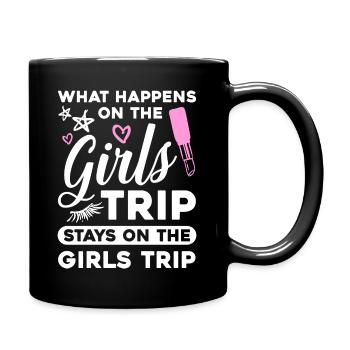 Que se passe-t-il lors du voyage entre filles sur ... - Mug uni - noir - Droite