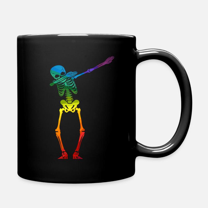 Dabbing Skeleton Gay Pride - Mug uni - noir