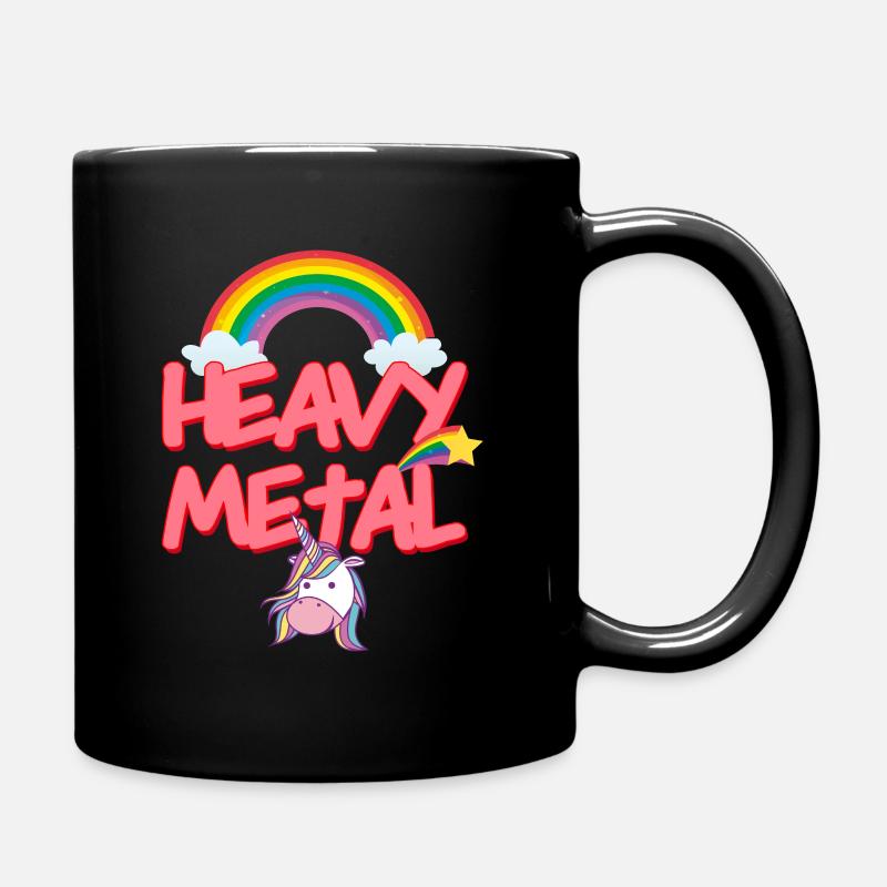 HEAVY METAL headbanger licorne licorne thrash rock - Mug uni - noir