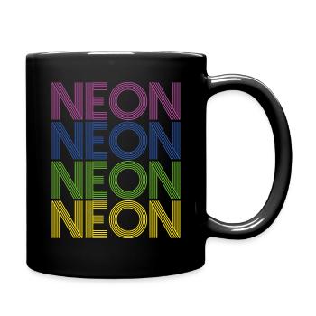 Néon Couleurs 80 80 colorée estivale rétro idée - Mug uni - noir - Droite