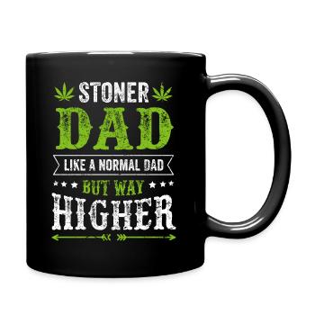 STONER DAD father cannabis stoner gift dad - Full Colour Mug - black - Right