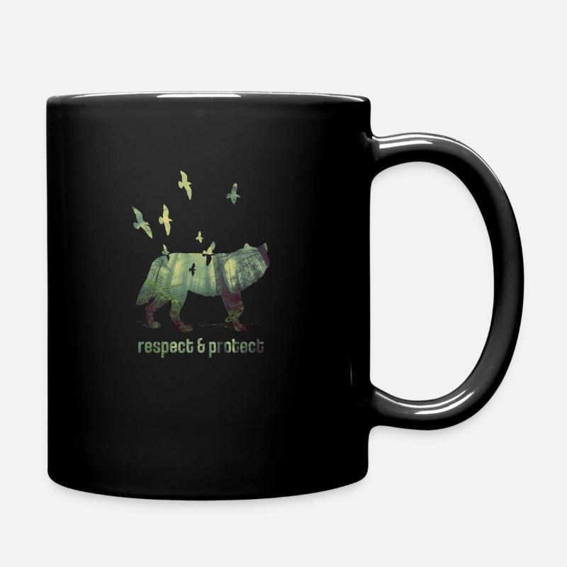 Wolf Woelfe wild Natur Naturschutz Tierschutz - Tasse einfarbig - Schwarz