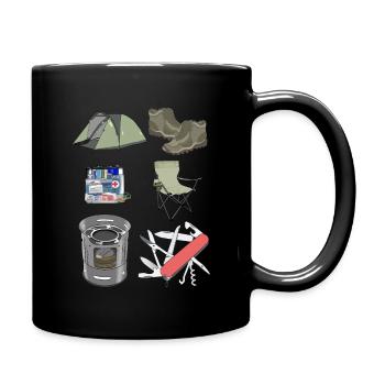 Camper Camping Family Trip Outdoor Scout Gift - Full Colour Mug - black - Right