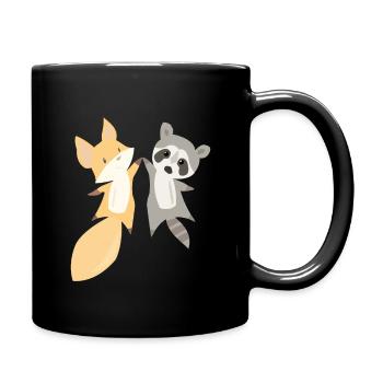 Raton laveur renard doux animaux doux amour des animaux cadeau - Mug uni - noir - Droite