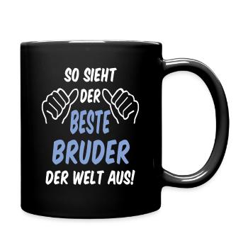 Bester Bruder Der Welt - Tasse einfarbig - Schwarz - Rechts