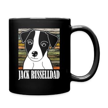 Jack Russell Dad vintage retro motif - Full Colour Mug - black - Right