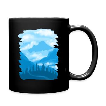 mountains - Full Colour Mug - black - Right