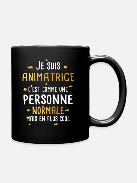 Animatrice cadeau drôle animation - Mug uni - noir