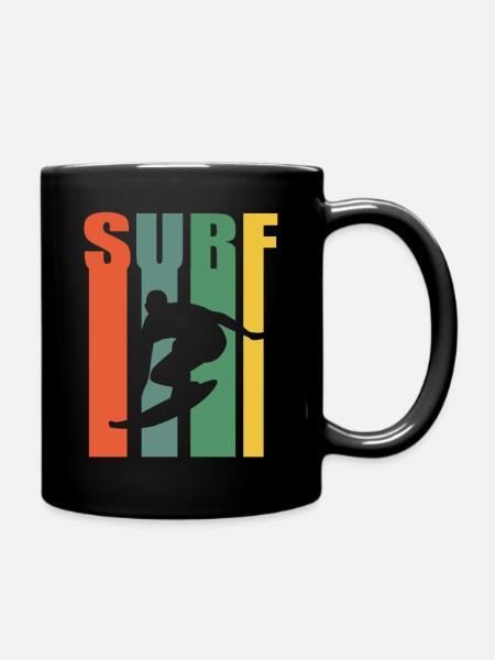 Surfen Surfer Wassersport - Tasse einfarbig - Schwarz