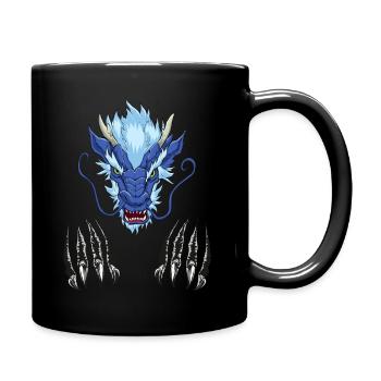 Chinese Dragon Head Scratch Monster Mythical Gift - Full Colour Mug - black - Right