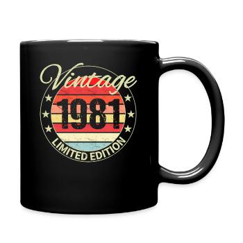 Vintage 1981 - Édition limitée - Mug uni - noir - Droite