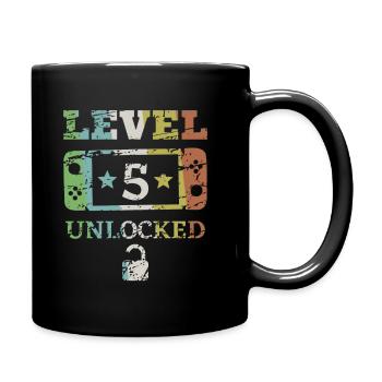 5th Birthday 5 Year Level 5 Birthday Gift - Full Colour Mug - black - Right