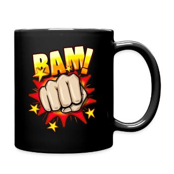 Cartoon fist - Mug uni - noir - Droite