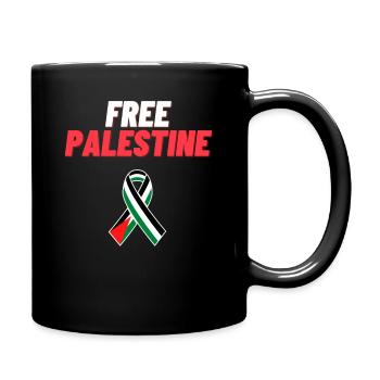 t shirt free palestine - Mug uni - noir - Droite