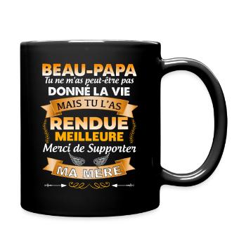 Beau papa parfait, idée cadeau famille - Mug uni - noir - Droite