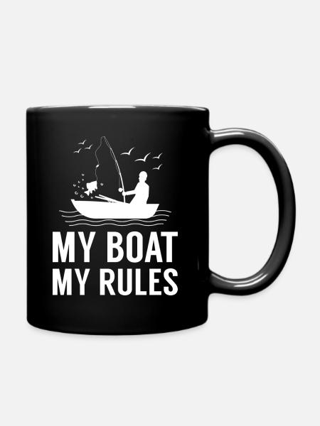 Mein Boot Meine Regeln - Tasse einfarbig - Schwarz