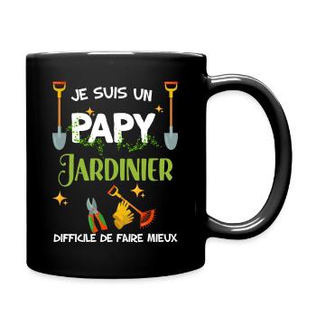 Papy jardinier perfection - Mug uni - noir - Droite