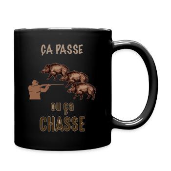 Chasse idée cadeau, chasse humour chasseur - Mug uni - noir - Droite