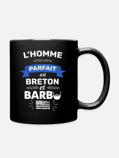 Breton barbu, Bretagne fierté - Mug uni - noir