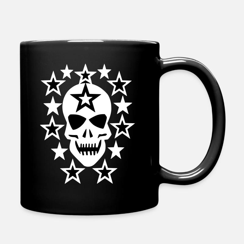 Totenkopf Schädel Zuckerschädel 5 - Tasse einfarbig - Schwarz