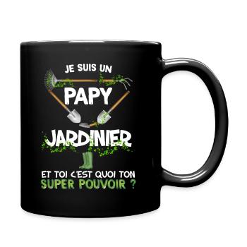 Papy jardinier héros adorable du jardin - Mug uni - noir - Droite