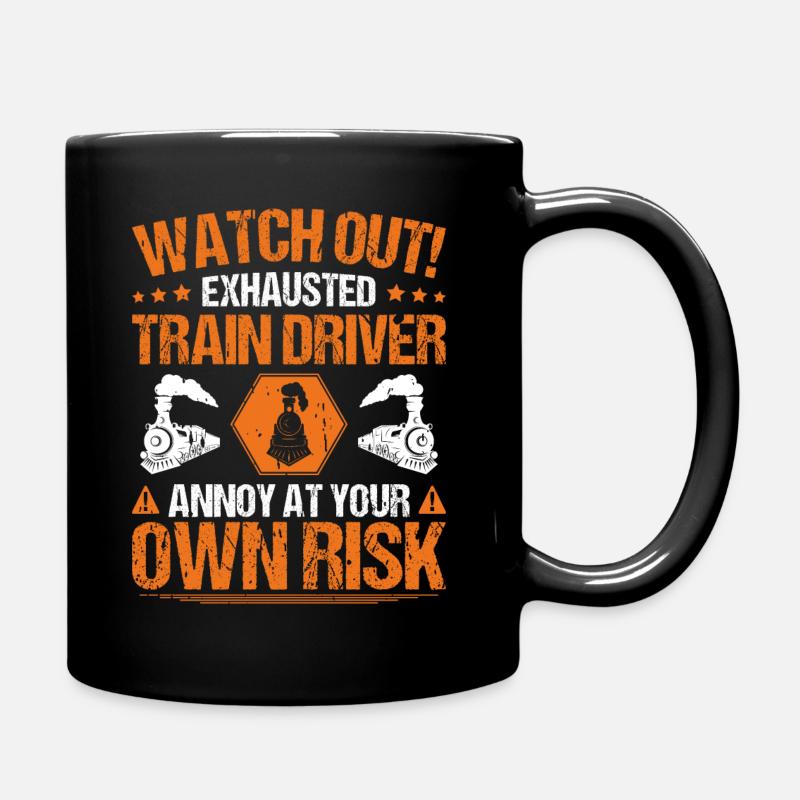 Train driver Locomotive driver Locomotive driver - Full Colour Mug - black